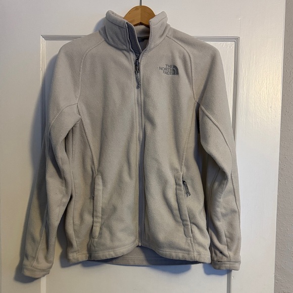 The North Face Fleece Jacket Full Zip Up Beige Outdoor Activewear - size M - Picture 1 of 6